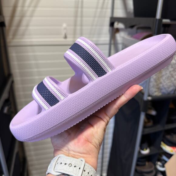 NWOT PINK by Victoria’s Secret Double Strap Pillow Slides Size L - Picture 5 of 9